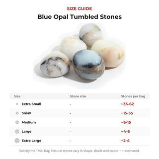 Blue Opal Tumbled Stones from Stonebridge Imports