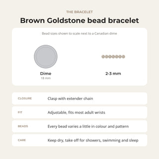 Brown Goldstone Bracelet - 2-3mm from Stonebridge Imports