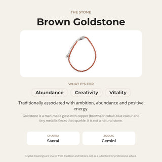 Brown Goldstone Bracelet - 2-3mm from Stonebridge Imports