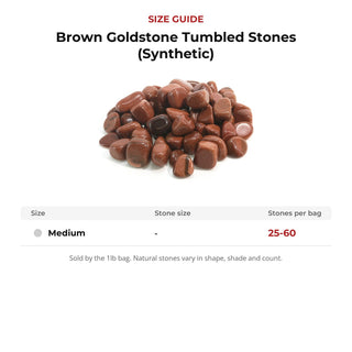 Brown Goldstone Tumbled Stones (Synthetic) from Stonebridge Imports