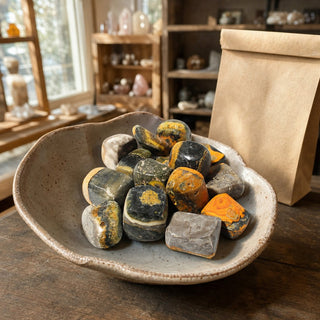Bumble Bee Jasper Tumbled Stones from Stonebridge Imports
