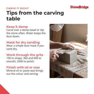 3x3x5 Carving Block - soapstone carving tips