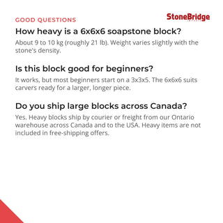6x6x6 Carving Block - questions and answers