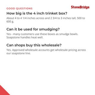 Round Trinket Box 4" - questions and answers