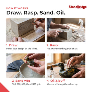Intermediate Carving Kit - how to carve soapstone in 4 steps
