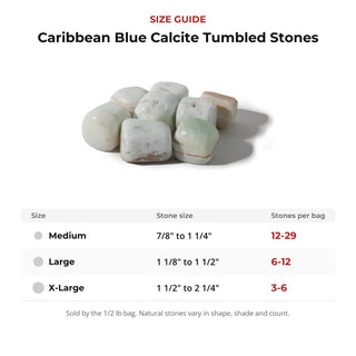 Caribbean Blue Calcite Tumbled Stones from Stonebridge Imports