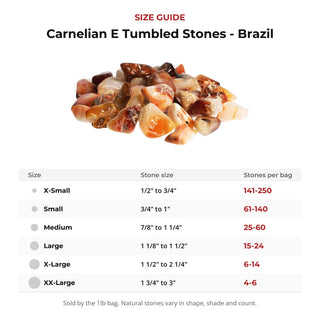 Carnelian E Tumbled Stones - Brazil from Stonebridge Imports