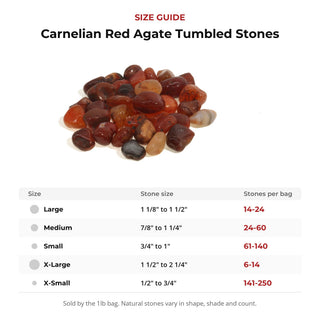 Carnelian Red Agate Tumbled Stones from Stonebridge Imports