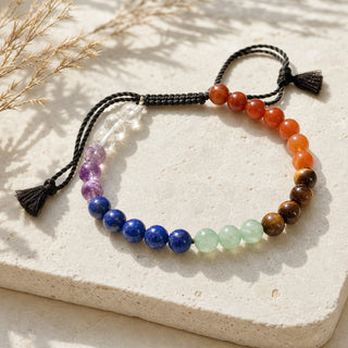 Chakra Stones Round Bracelet - 8mm from Stonebridge Imports