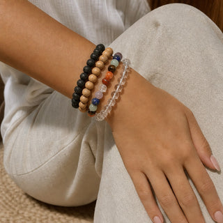 Chakra Stones Round Bracelet - 8mm from Stonebridge Imports
