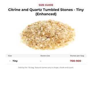 Citrine and Quartz Tumbled Stones - Tiny (Enhanced) from Stonebridge Imports