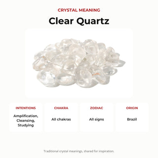Clear Quartz E Tumbled Stones from Stonebridge Imports