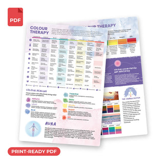 Color Therapy QuickStudy Guide print-ready PDF, front and back