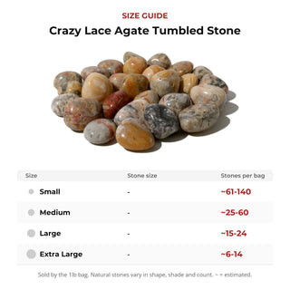 Crazy Lace Agate Tumbled Stone from Stonebridge Imports