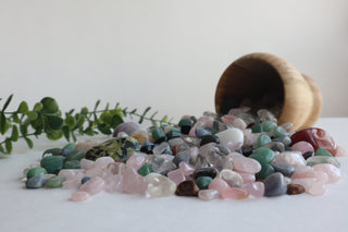 A bunch of tumbled stones
