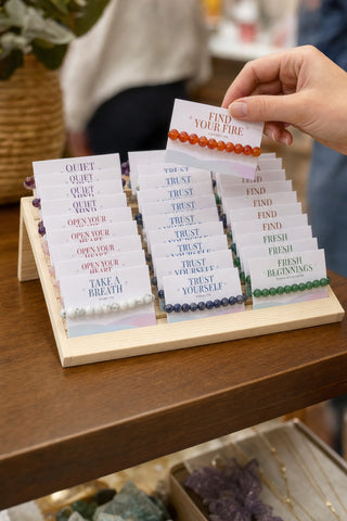 Intention Bracelet Display Kit - 30 Bracelets + Counter Stand from Stonebridge Imports