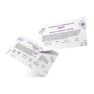 Stone Meaning Cards - Fluorite - 10 Pack from Stonebridge Imports