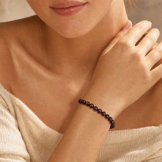 Garnet B Faceted Round Bracelet - 8mm from Stonebridge Imports