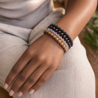 Garnet B Faceted Round Bracelet - 8mm from Stonebridge Imports