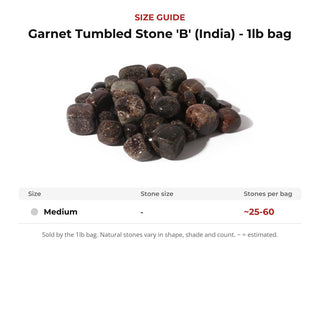 Garnet Tumbled Stone 'B' (India) - 1lb bag from Stonebridge Imports