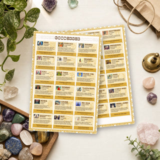 Goddesses QuickStudy Guide front and back on a shop counter