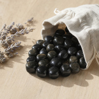 Gold Sheen Obsidian Tumbled Stones - Mexico from Stonebridge Imports