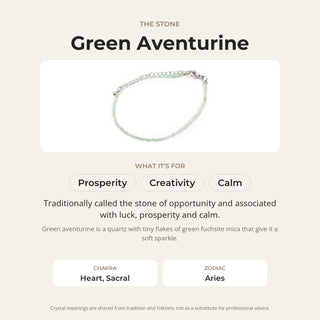 Green Aventurine Bracelet - 2-3mm from Stonebridge Imports