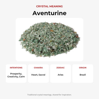Green Aventurine Tumbled Stones - Assorted Tiny crystal meaning: intentions, chakras, zodiac and origin