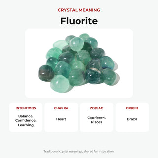Green Fluorite A Tumbled Stones from Stonebridge Imports