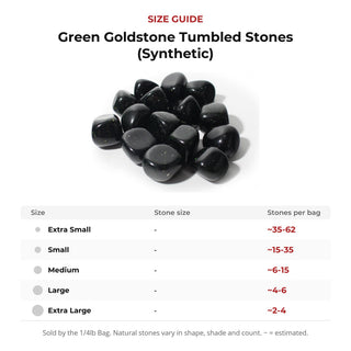 Green Goldstone Tumbled Stones (Synthetic) from Stonebridge Imports