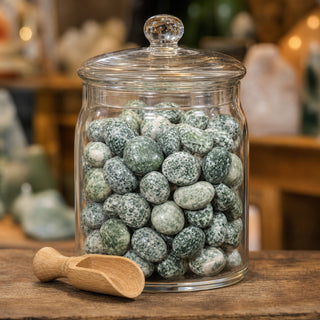 Green Spot Jasper Tumbled Stone from Stonebridge Imports