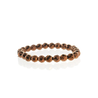 Hematite Faceted Copper Round Bracelet - 8mm from Stonebridge Imports
