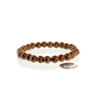 Hematite Round Copper Bracelet - 8mm from Stonebridge Imports
