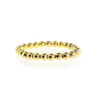 Hematite Electroplated Bead Bracelet (Enhanced) 8mm Gold from Stonebridge Imports