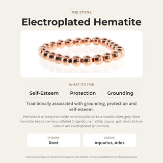 Hematite Electroplated Bead Bracelet (Enhanced) from Stonebridge Imports
