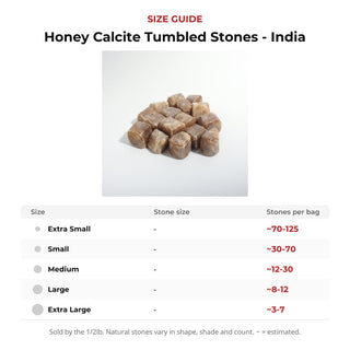 Honey Calcite Tumbled Stones - India from Stonebridge Imports