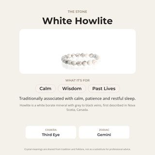 Howlite White Bead Bracelet from Stonebridge Imports