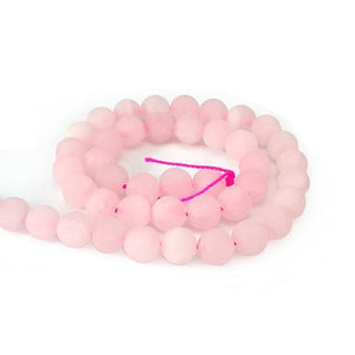 Rose Quartz Bead Strand 15" - 12mm Matte from Stonebridge Imports