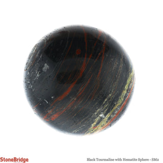 Tourmaline & Hematite Sphere Small #2 - 2 1/4" from Stonebridge Imports