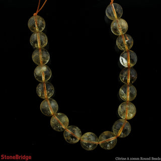Citrine A Bead Strand (Enhanced) 7" - 10mm from Stonebridge Imports