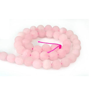 Rose Quartz Bead Strand 15" - 8mm Matte from Stonebridge Imports
