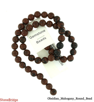 Mahogany Obsidian Bead Strand 15" - 8mm from Stonebridge Imports