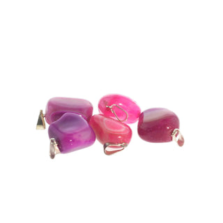 Agate Pink Tumbled Pendants - 5 Pack    from Stonebridge Imports