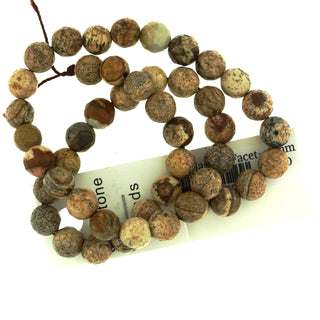 Picture Jasper Bead Strand 15" - 8mm Faceted from Stonebridge Imports