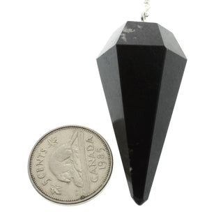 Black Tourmaline Pendulum 6 Facet & Bead - 3 Pack from Stonebridge Imports
