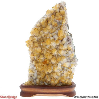 Citrine Cluster On Wood Base Unique #14 - 12" Tall    from Stonebridge Imports