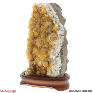 Citrine Cluster On Wood Base Unique #16 - 10" Tall    from Stonebridge Imports