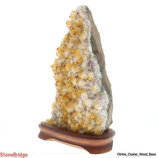 Citrine Cluster On Wood Base Unique #14 - 12" Tall    from Stonebridge Imports