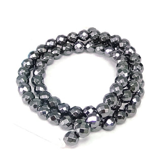 Hematite Bead Strand 15" - 8mm Faceted from Stonebridge Imports