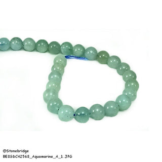 Aquamarine A Bead Strand 7" - 8mm from Stonebridge Imports